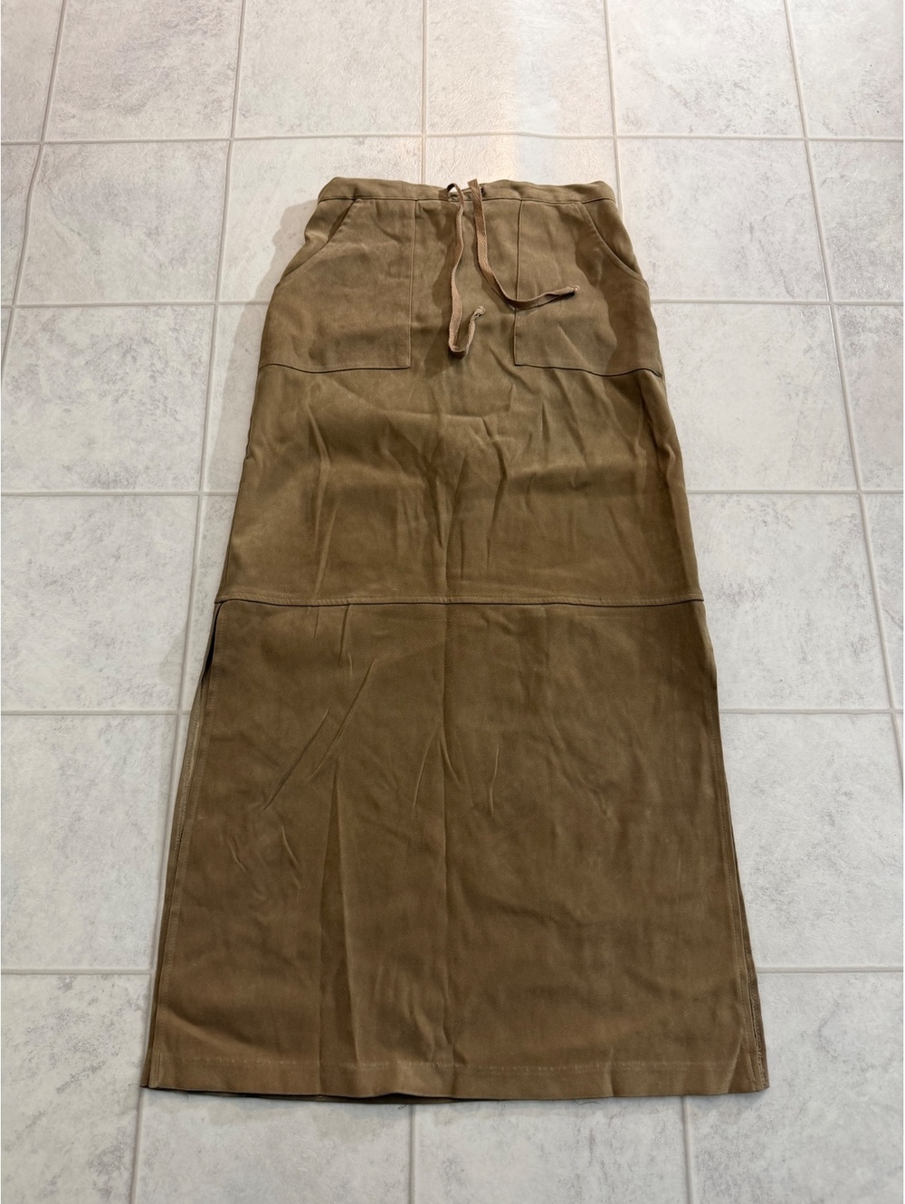Brown halter maxi dress